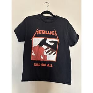 Metallica Vintage T-shirt Womens Size M Y2K Grunge Rock Band Tee Kill Em All